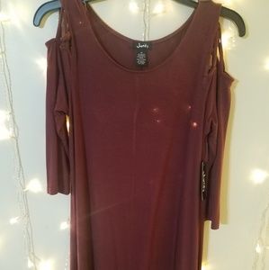 Burgundy Skater Dress